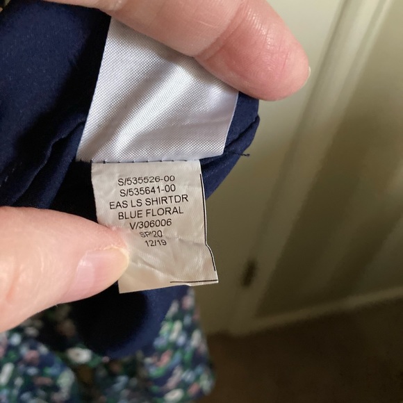 Banana Republic Navy Floral Cottage-core Short Sleeve Maxi Dress - Picture 4 of 9